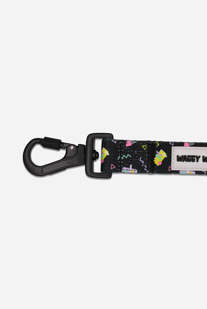 Retro Black Leash - Waggy Woofs