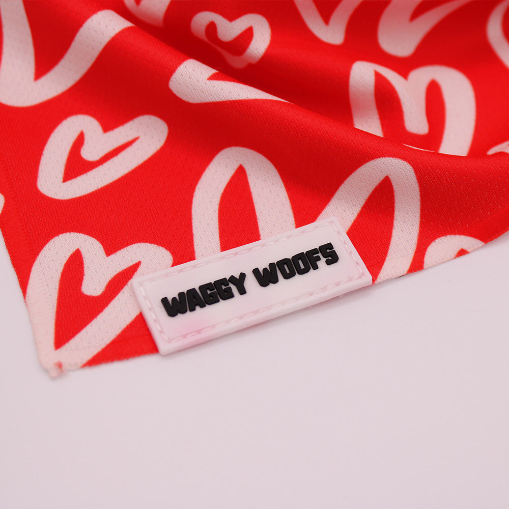 Hearts Bandana - Waggy Woofs